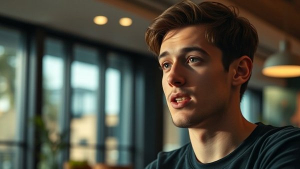 Greenville Luxury Living discussion featuring young man in modern interior.