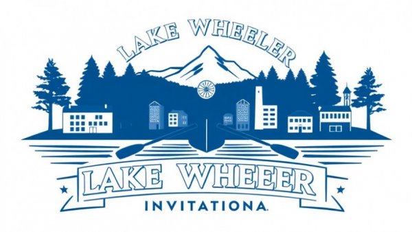 Lake Wheeler Invitational rowing event logo with oars and boat.