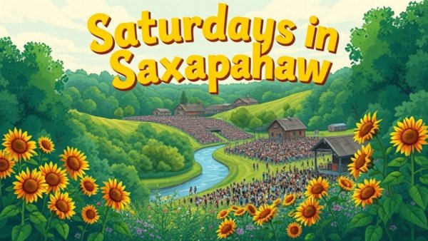 Saturdays in Saxapahaw Concert Series poster with event details
