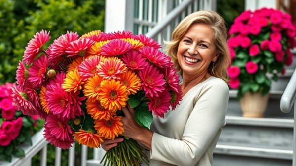 Rare heirloom chrysanthemums sale at farmers market announcement with vibrant flowers.