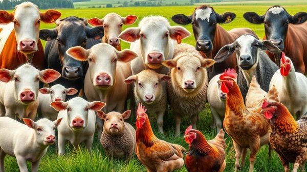 Diverse farm animals collage for Farm Animal Days event