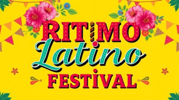 Ritmo Latino Festival vibrant announcement poster.