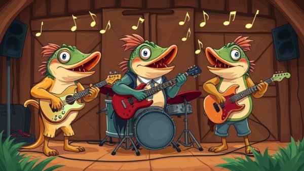 Barn Dance Chapel Hill event with cartoon catfish blues band.