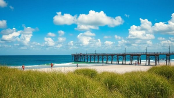 Scenic beach with pier, a top thing to do in Nags Head.