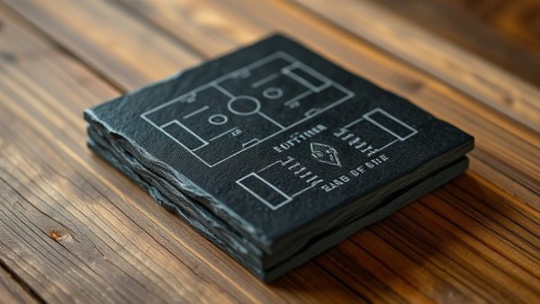 Engraved slate coasters with football diagram, perfect gifts for sports fans.