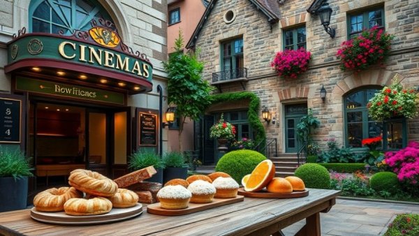 Winston-Salem travel destination: cinema, pastries, historic manor.
