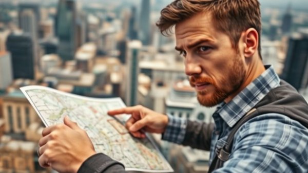 Avoid Greenville SC Areas: Man highlighting city map section.