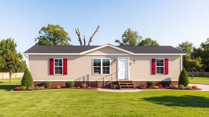 Professionally landscaped doublewide home on a spacious, sunny lot.