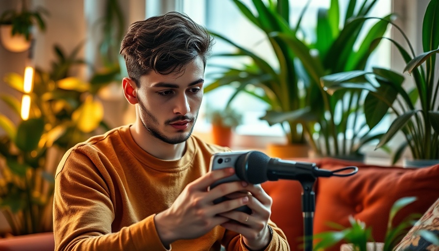 Man using technology for social media lead generation strategies in a cozy setting.