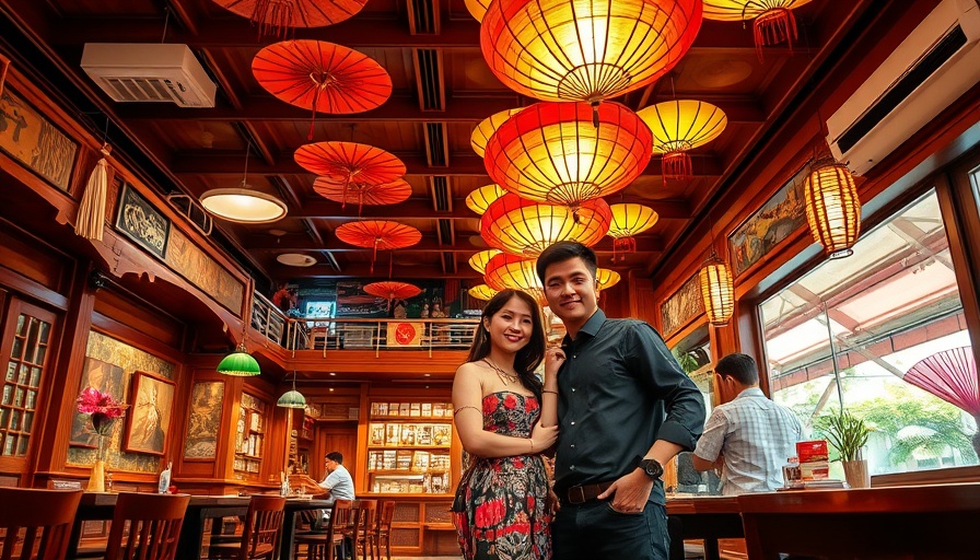 Vibrant Charlotte restaurant interior with colorful decor, historical setting.