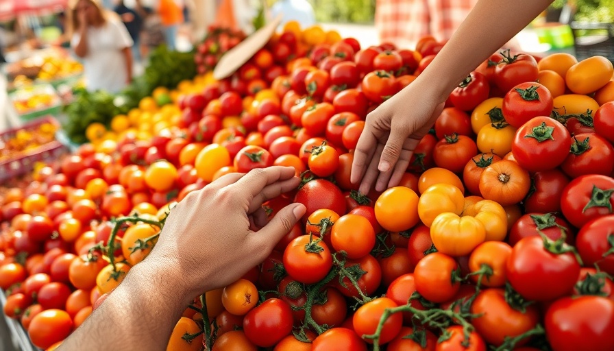 Local events in the Triangle: Fresh tomatoes at a farmer's market.