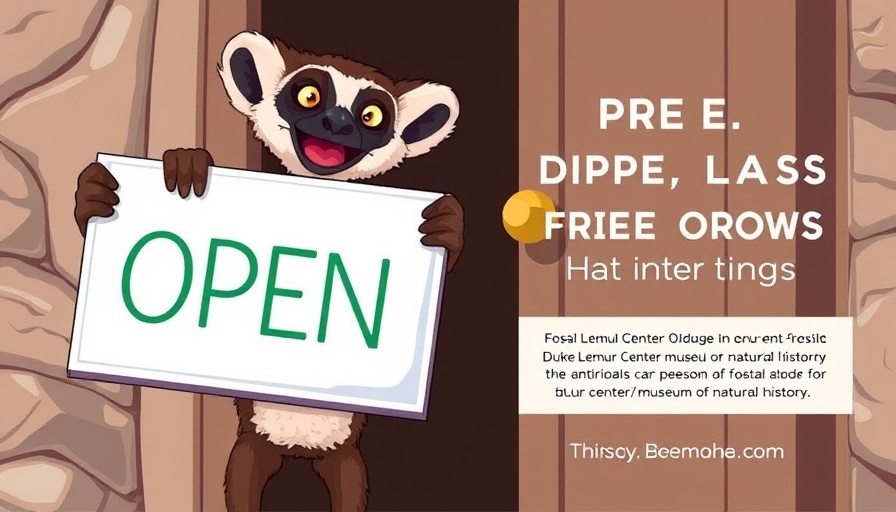 Open house at Duke Lemur Center Museum featuring fossil lemurs.