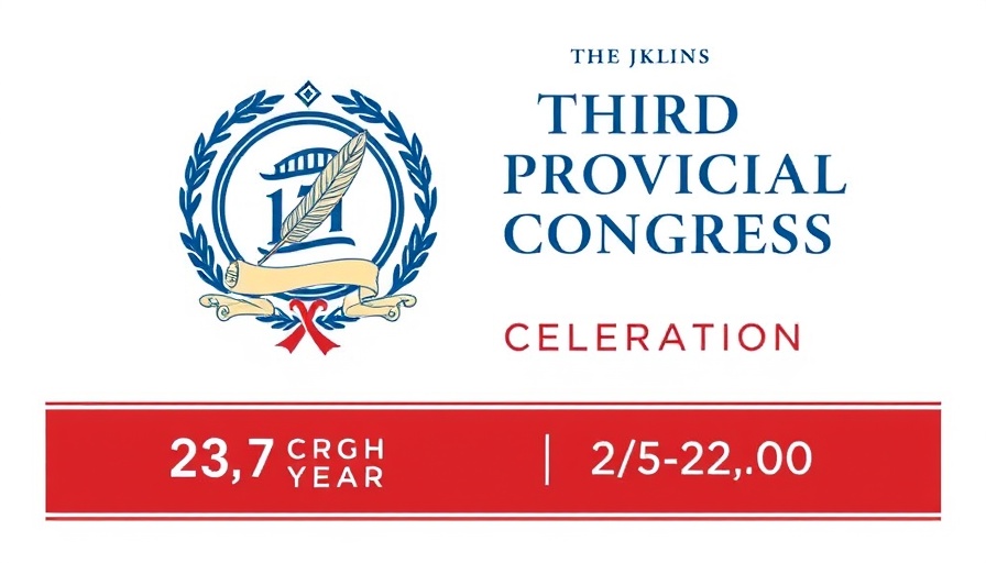 Third Provincial Congress celebration poster with event details.