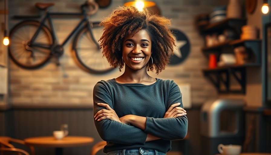 Confident young woman in a cafe, common mistakes new businesses make.