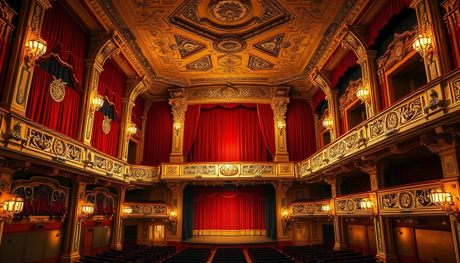 Carolina Theatre interior with red curtains and ornate design, highlighting reopening.