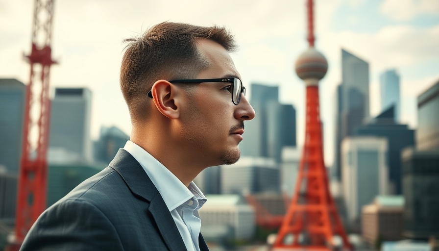 AI is changing the job market: Professional man near city tower