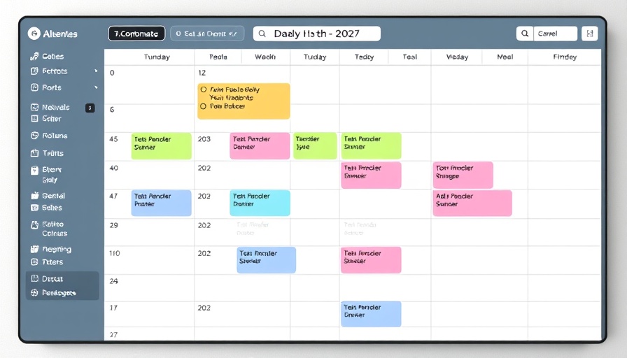 Colorful digital schedule template for daily tasks.