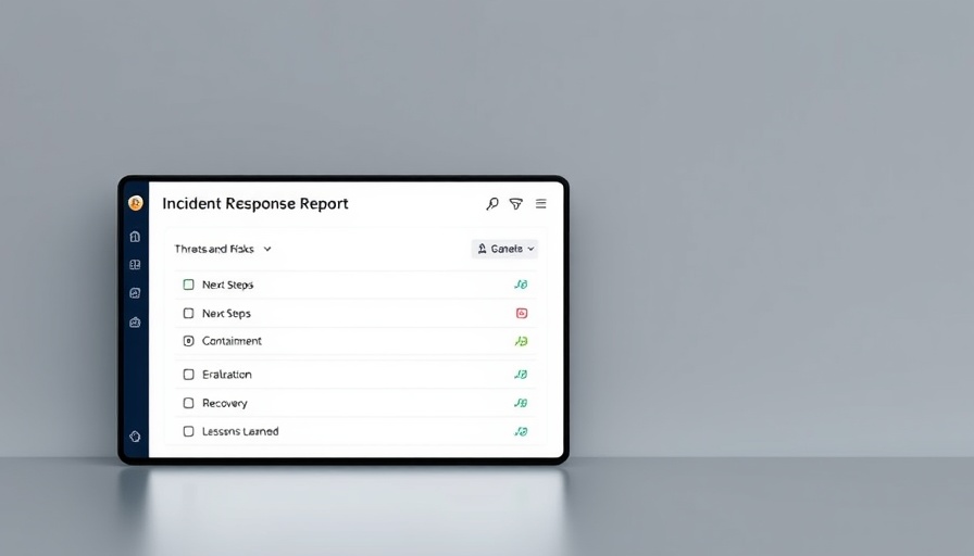 Incident Response Report interface with subtasks like Threats and Risks.
