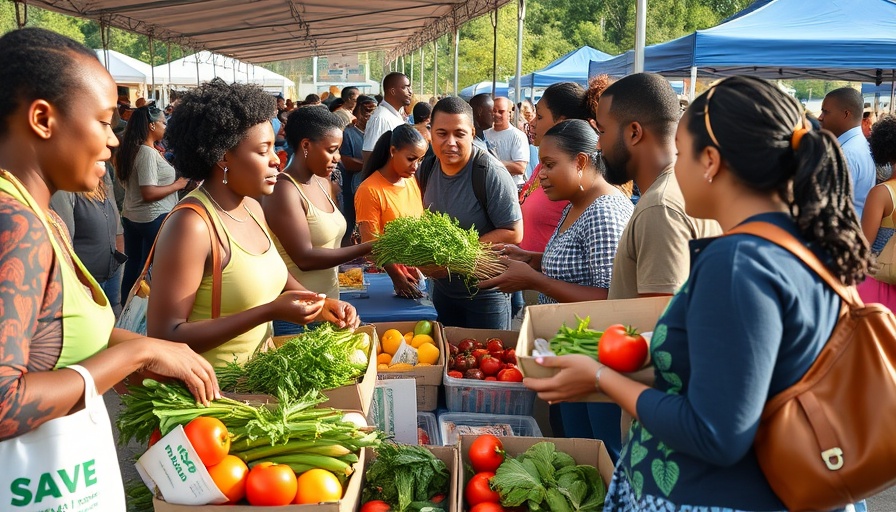 Free Food Giveaway Raleigh at pop-up market scene.