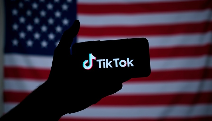 Smartphone displaying TikTok against an American flag background, symbolizing Blackstone TikTok investment plans.