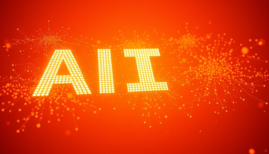 AI-enabled ad operations represented by glowing AI text and particles.