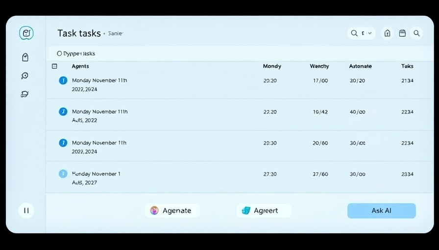 Digital task management interface with AI features