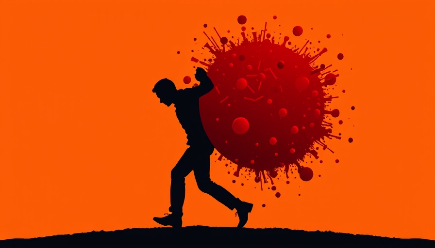 Silhouette struggling with chaos, symbolizing startup challenges.