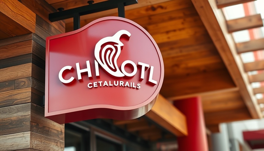 Close-up of Chipotle sign under wooden roof, AI hiring tool Ava Cado.