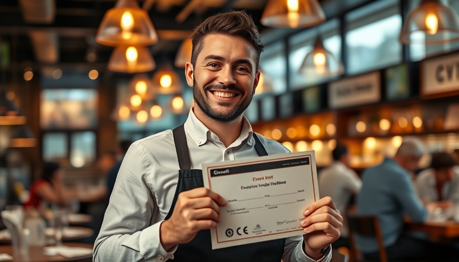 Chase $4 million grant program winner in restaurant setting.