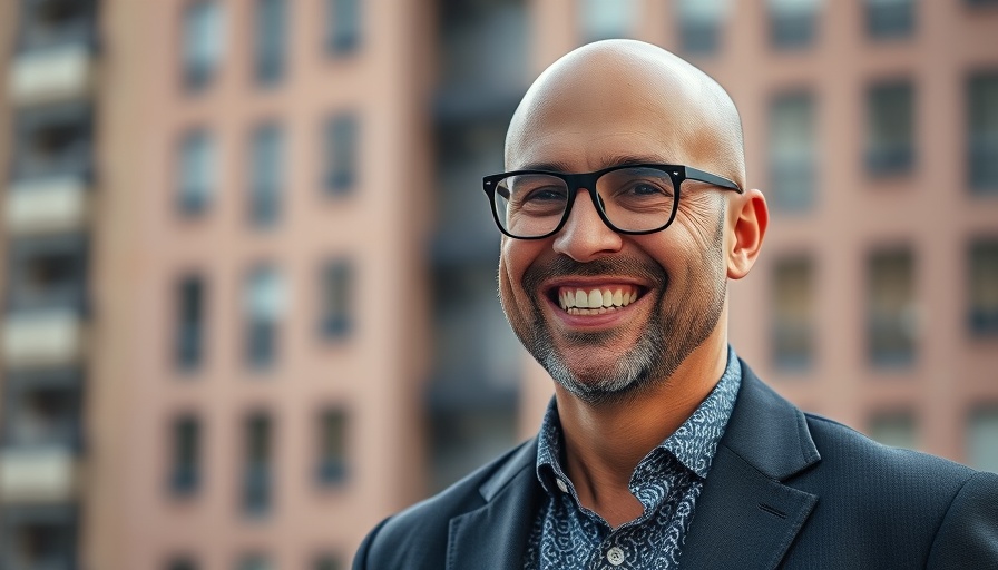 Bald man in stylish attire smiling outdoors, vanity metrics in marketing