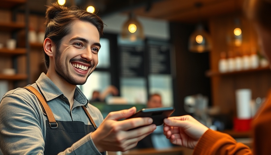 Technology investment for small businesses: contactless payment in a cafe.