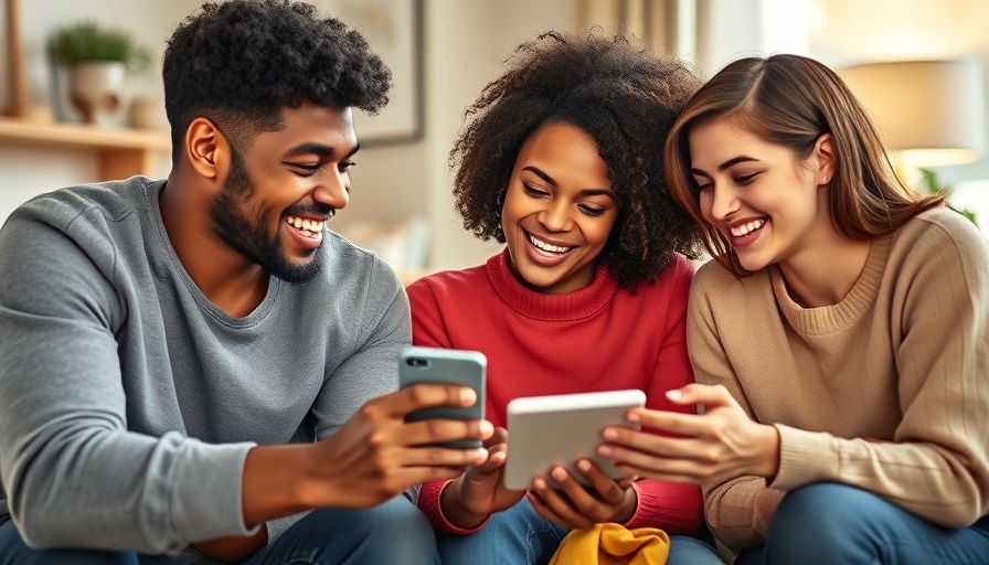 Family using FutureMoney Pro app for financial literacy on smartphone.