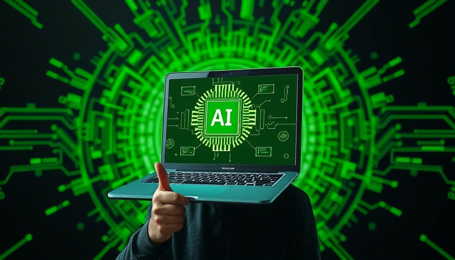 Autonomous Agents in SaaS concept with AI laptop head giving thumbs up.
