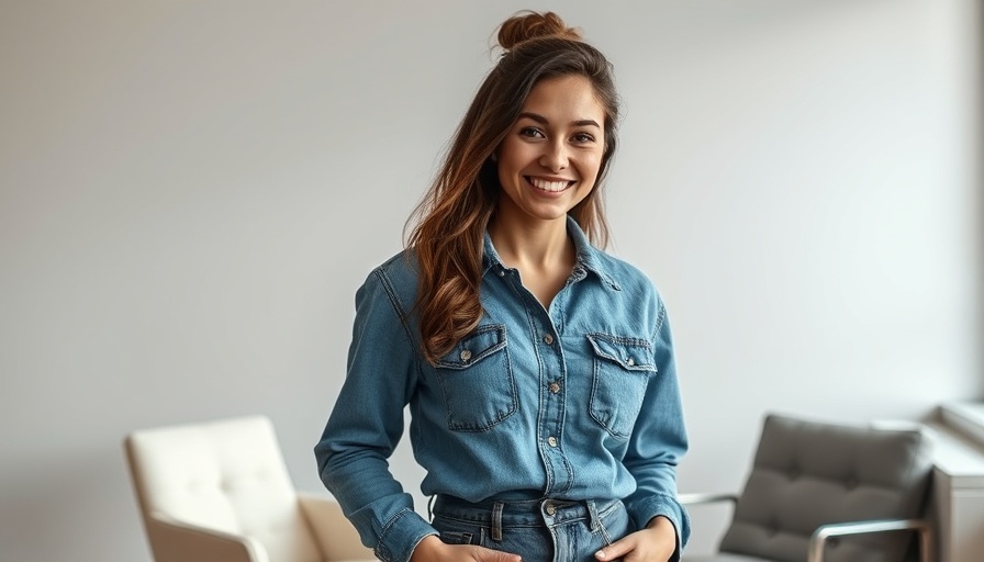 Confident woman in denim for branding strategies amid cancel culture.