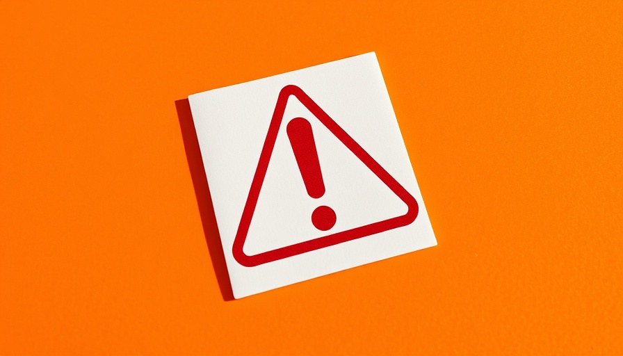 Layered triangular warning sign on orange background for 'Rethink Urgency in the Workplace'.