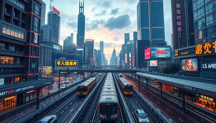 Cityscape with advanced transit technology, Connected Transit Technology IPO