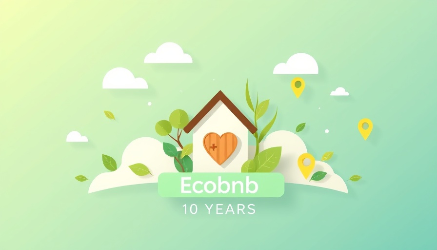Celebratory design for Ecobnb's 10 years, embracing sustainable tourism.