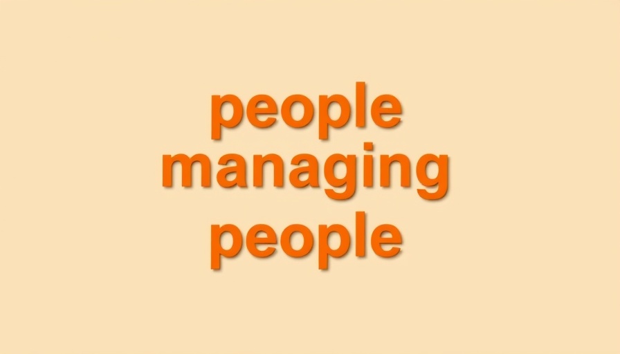 Bold typography on managing people in minimalist design.