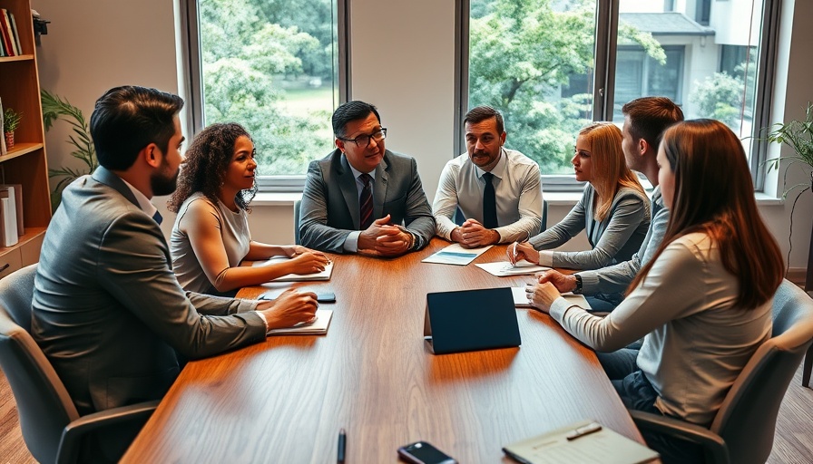 Small business team in a meeting discussing hiring challenges.