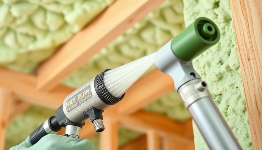 Spray foam insulation being applied to wooden beams, super pollutants climate action.