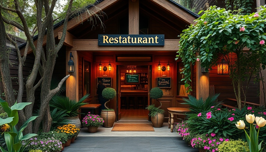 Rustic entrance in Denver exemplifies sustainable dining experiences.