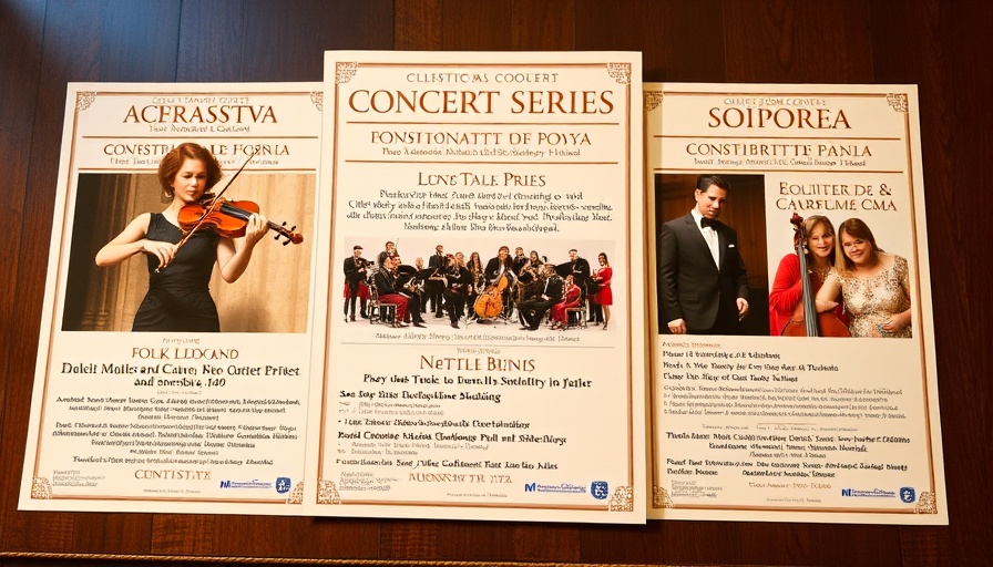 Holy Trinity Concert Series poster showcasing event details and musicians.