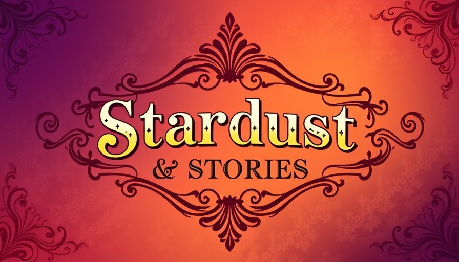 Stardust & Stories Book Festival ornate logo on vibrant background.
