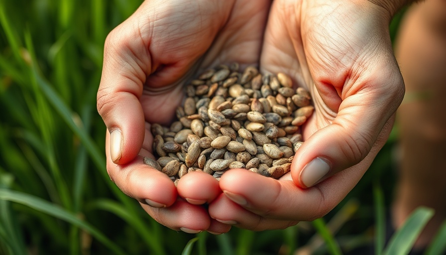 Hands holding seeds ready for September planting, sustainable gardening.