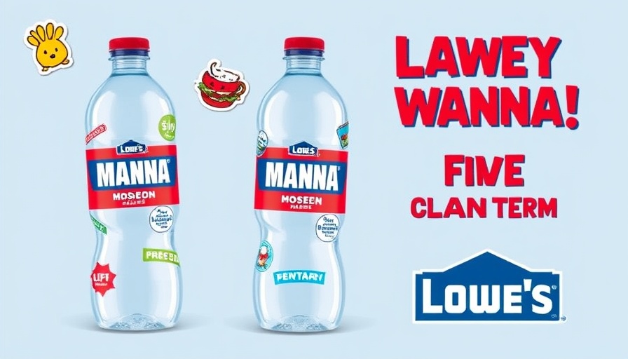 Lowe's free MANNA water bottles giveaway promotional graphic.
