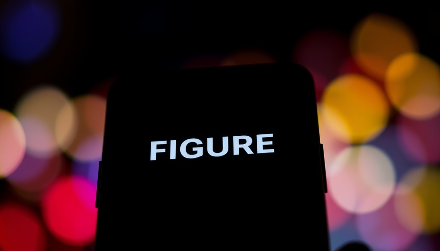 Smartphone screen displaying 'FIGURE' with tech background.
