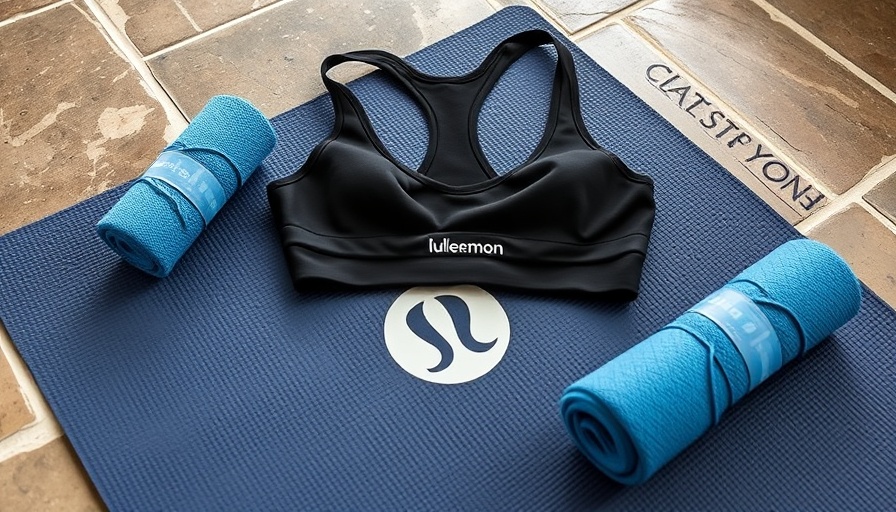Lululemon yoga mat and gear highlighting AI technology design processes.