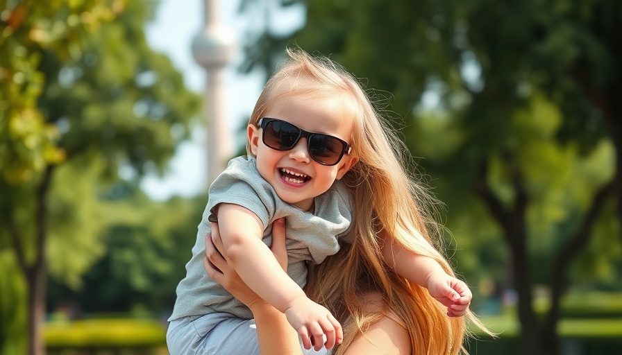 Signs of a Happy Child: Laughing toddler lifted by woman outdoors.