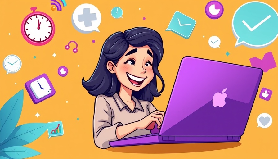 Young woman working on laptop with chat icons, cartoon style, Best Chat Platforms for 2025.