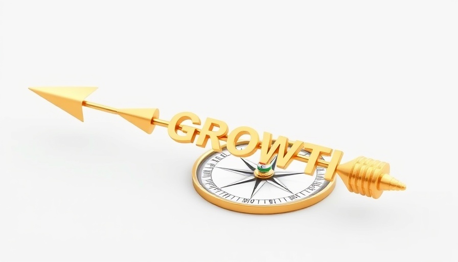 Compass with Indian flag sphere pointing to growth, symbolizing AI for small business growth.
